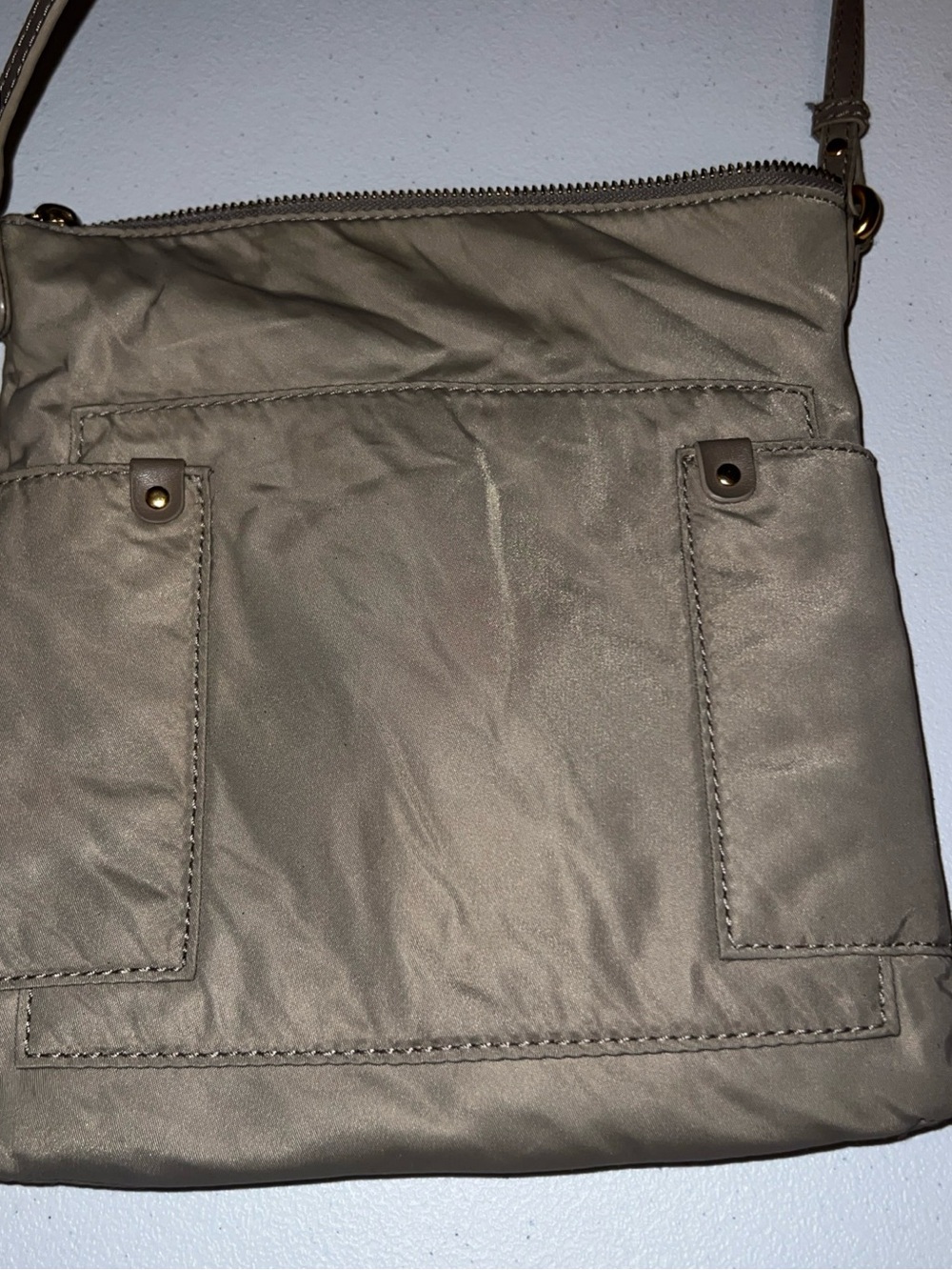 Marc Jacobs Taupe Nylon Crossbody Bag